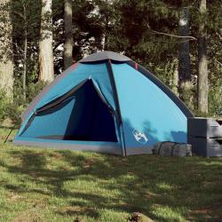 Tente de camping à dôme 4 personnes bleu imperméable alsavelo