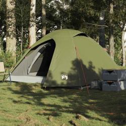 Tente de camping à dôme 3 personnes vert olive imperméable alsavelo