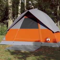 Tente de camping à dôme 3 personnes orange imperméable alsavelo