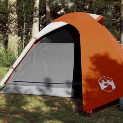 Tente de camping à dôme 3 personnes orange imperméable alsavelo