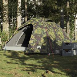 Tente de camping à dôme 3 personnes camouflage imperméable alsavelo