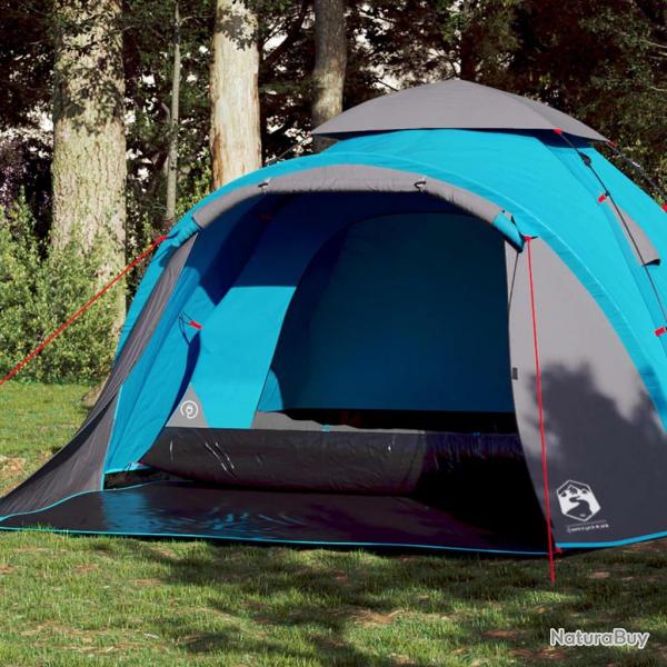 Tente de camping  dme 3 personnes bleu libration rapide alsavelo