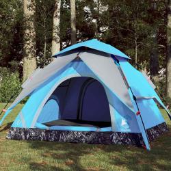 Tente de camping à dôme 3 personnes bleu libération rapide alsavelo