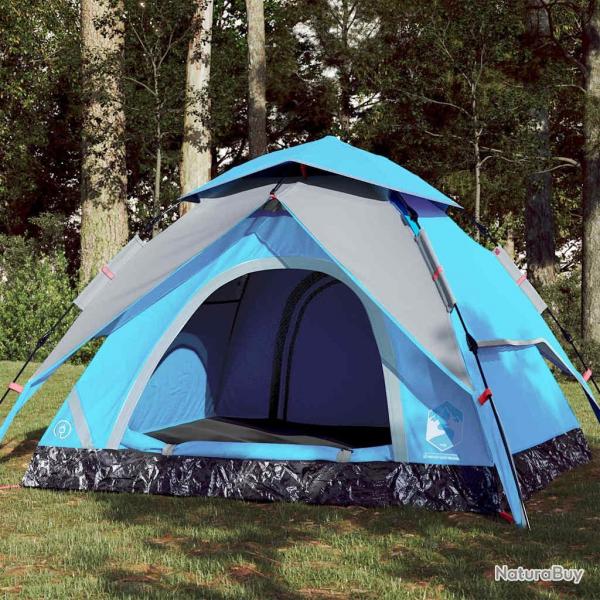 Tente de camping  dme 3 personnes bleu libration rapide alsavelo