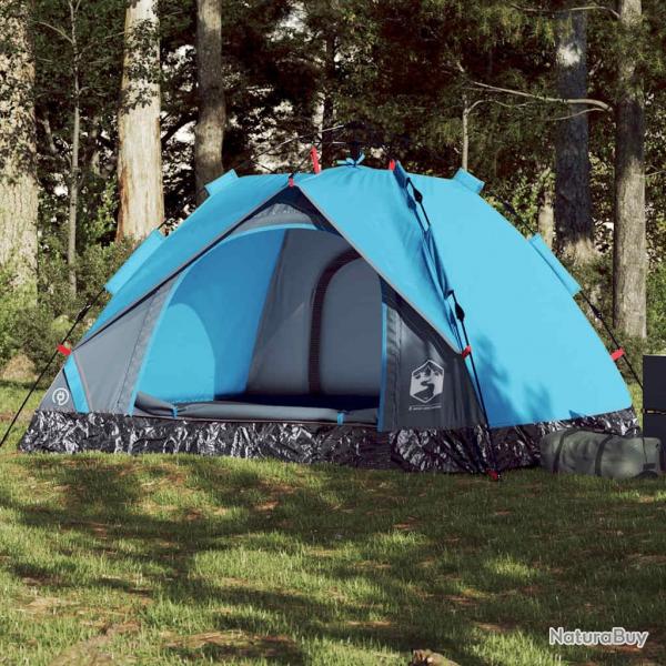 Tente de camping  dme 3 personnes bleu libration rapide alsavelo