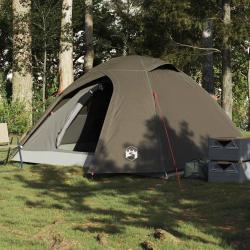 Tente de camping à dôme 3 personne marron imperméable alsavelo