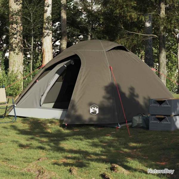Tente de camping  dme 3 personne marron impermable alsavelo