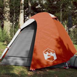 Tente de camping à dôme 2 personnes orange imperméable alsavelo