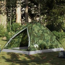 Tente de camping à dôme 2 personnes camouflage imperméable alsavelo