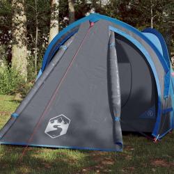 Tente de camping à dôme 2 personne bleu imperméable alsavelo