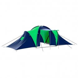 Tente de camping 9 personnes Bleu et Vert alsavelo