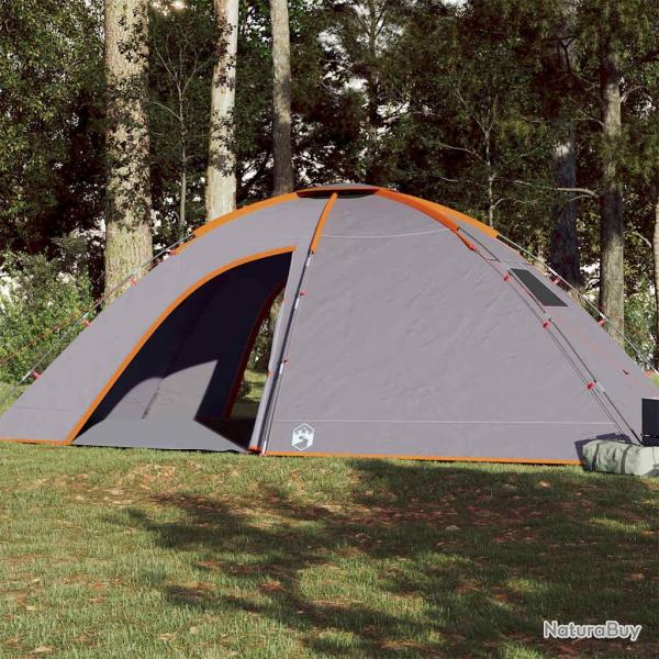 Tente de camping 8 personnes orange impermable alsavelo