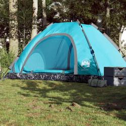 Tente de camping 5 personnes bleu libération rapide alsavelo