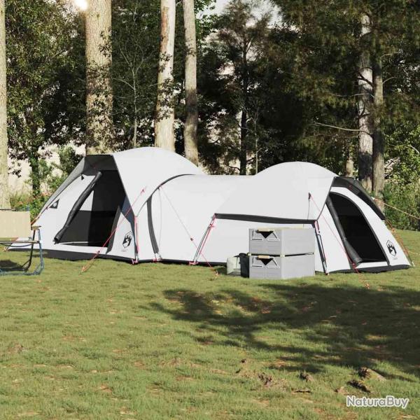 Tente de camping 5 personnes blanc tissu occultant impermable alsavelo