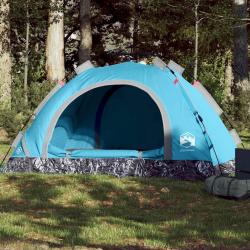 Tente de camping 3 personnes bleu libération rapide alsavelo