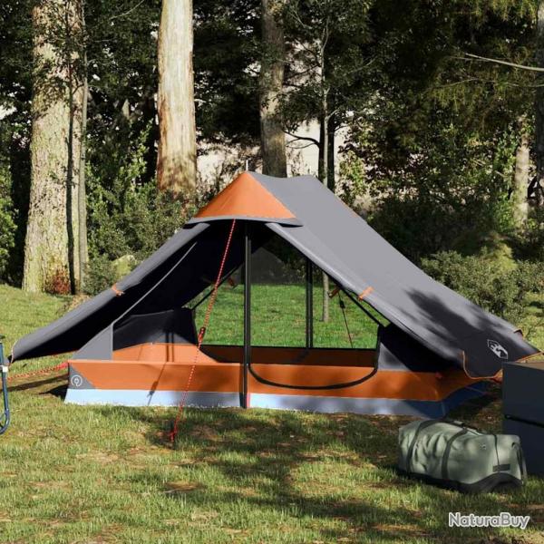 Tente de camping 2 personnes gris impermable alsavelo