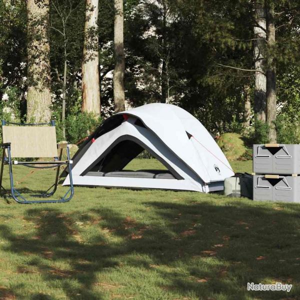 Tente de camping 1 personnes blanc tissu occultant impermable alsavelo