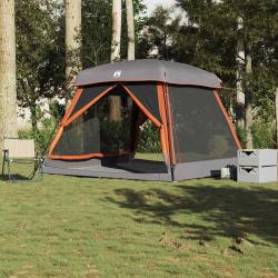 Tente de cabine familiale 6 personnes gris orange imperméable alsavelo