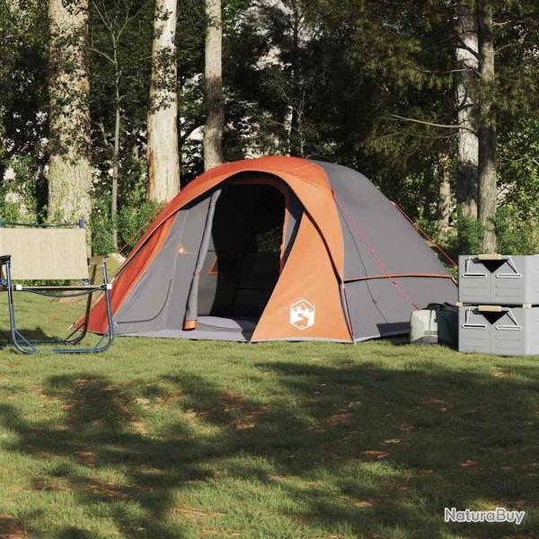 Tente de cabine familiale 6 personnes gris orange impermable alsavelo