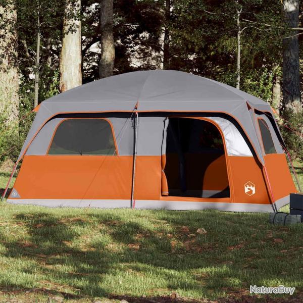 Tente de cabine familiale 10 personnes gris orange impermable alsavelo