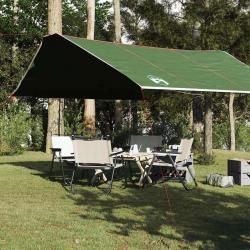 Bâche de camping vert 420x440 cm imperméable alsavelo