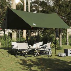 Bâche de camping vert olive 462x306x211 cm imperméable alsavelo