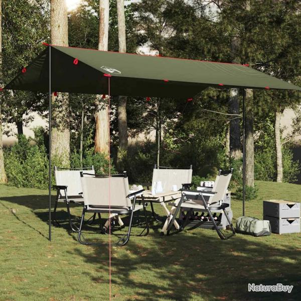 Bche de camping vert olive 406x306 cm impermable alsavelo
