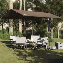 Bâche de camping marron 366x306 cm imperméable alsavelo