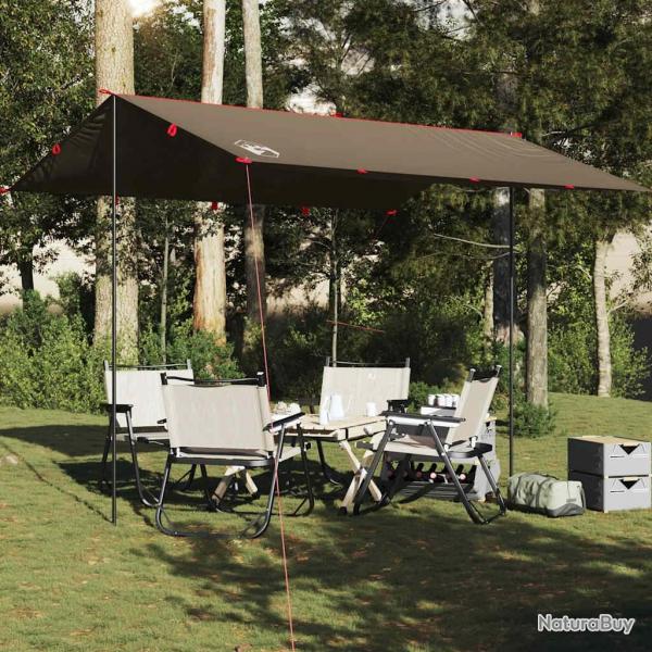 Bche de camping marron 366x306 cm impermable alsavelo