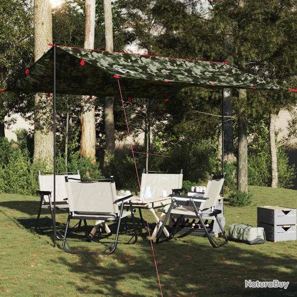 Bche de camping camouflage 306x306 cm impermable alsavelo