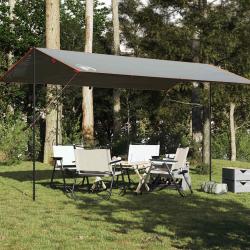 Bâche de camping gris et orange 500x294 cm imperméable alsavelo