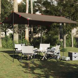 Bâche de camping marron 406x306 cm imperméable alsavelo
