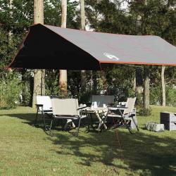 Bâche de camping gris et orange 420x440 cm imperméable alsavelo