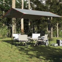Bâche de camping gris et orange 400x294 cm imperméable alsavelo