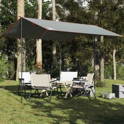 Bâche de camping gris et orange 360x294 cm imperméable alsavelo