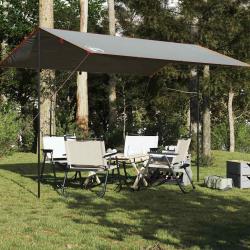 Bâche de camping gris et orange 400x294 cm imperméable alsavelo