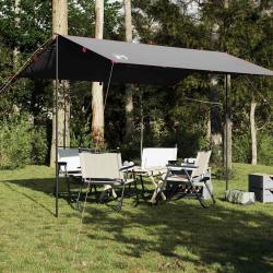 Bâche de camping gris et orange 360x294 cm imperméable alsavelo