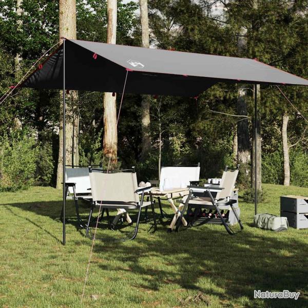 Bche de camping gris et orange 360x294 cm impermable alsavelo