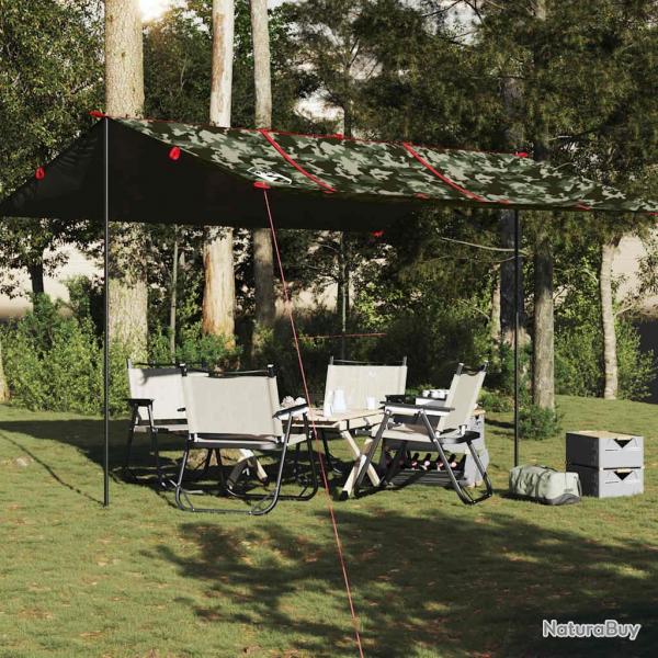 Bche de camping camouflage 451x420 cm impermable alsavelo