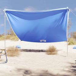 Auvent de plage avec ancres de sable bleu 304x300 cm alsavelo