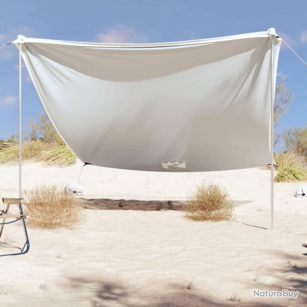 Auvent de plage avec ancres de sable gris 304x300 cm alsavelo