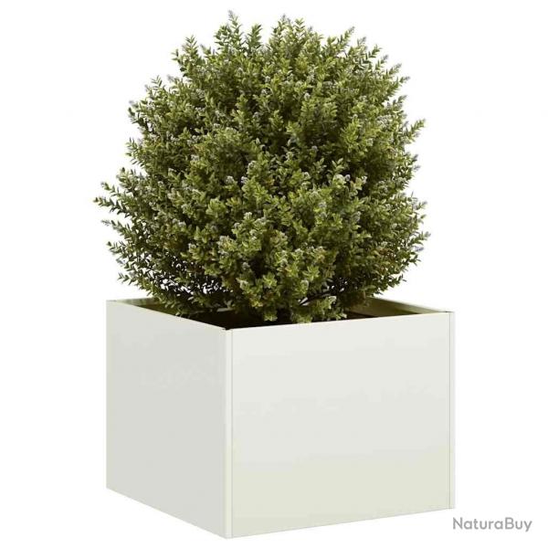 Jardinire blanc 40x40x30 cm acier