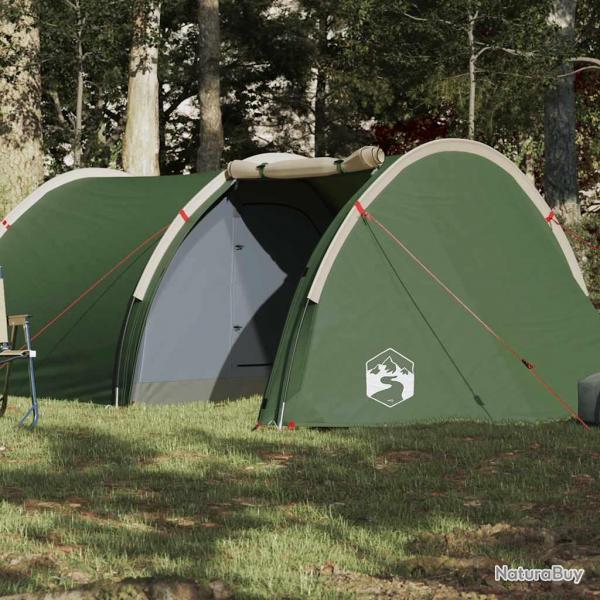 Tente de camping tunnel 4 personnes vert impermable