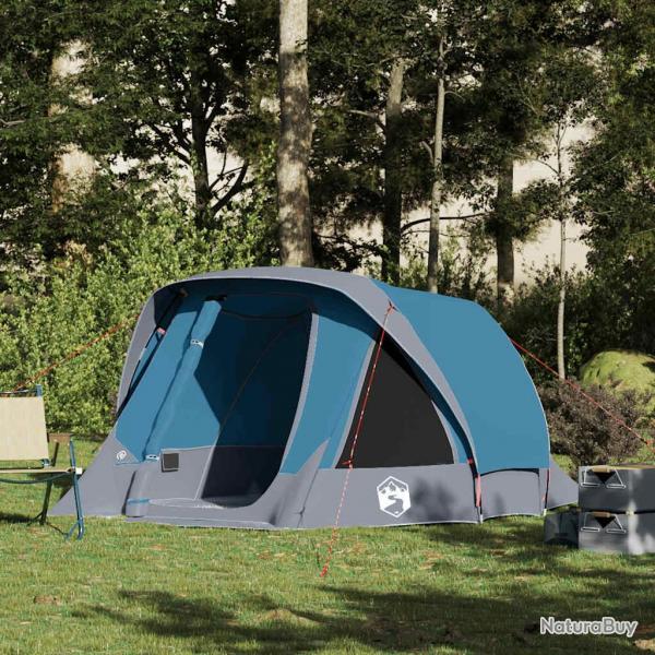 Tente de camping de cabine 4 personnes bleu impermable