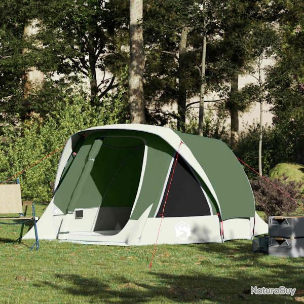 Tente de camping de cabine 4 personnes vert impermable