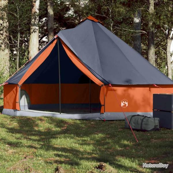 Tente familiale tipi 6 personnes gris et orange impermable