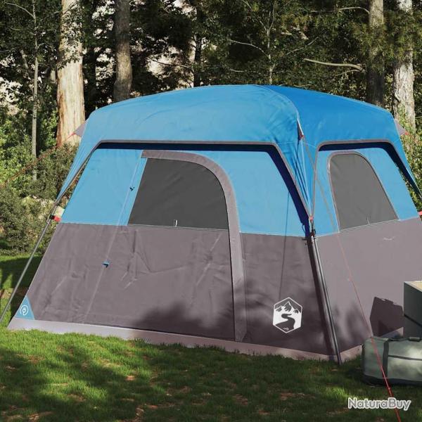 Tente de camping de cabine 4 personnes bleu impermable
