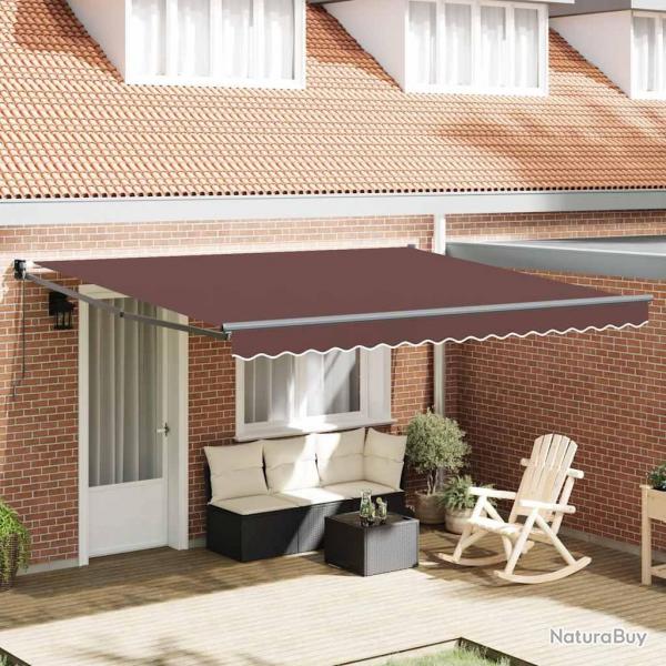 Auvent manuel rtractable marron 400x300 cm