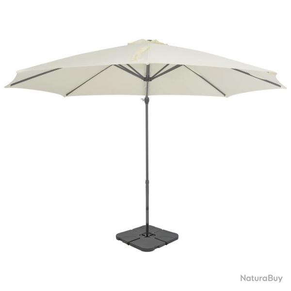 Parasol de jardin avec base portable sable