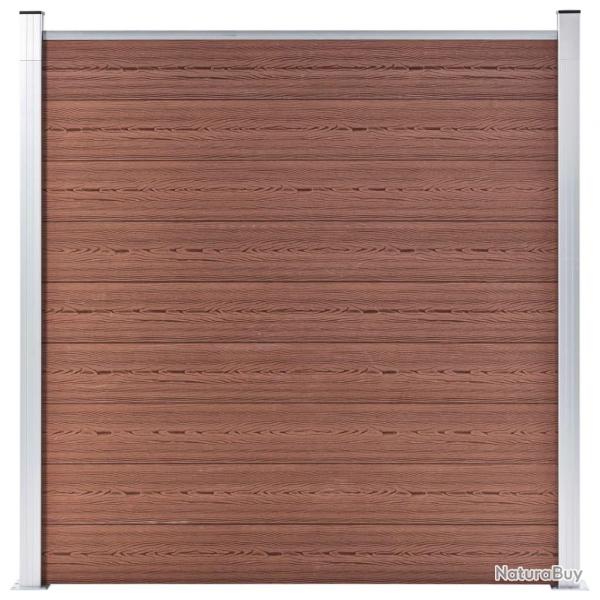 Clture de jardin WPC 180x186 cm Marron